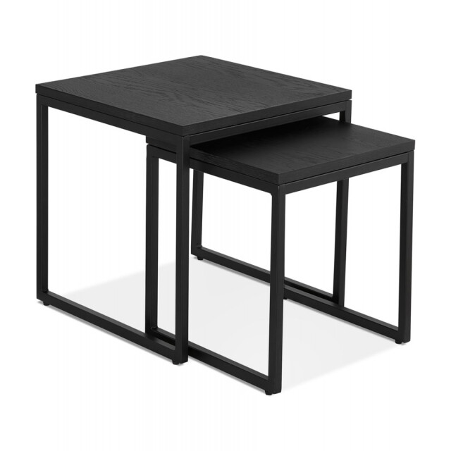 Alterego Set van 2 bijzettafels industriële stijl moma 3191481 large