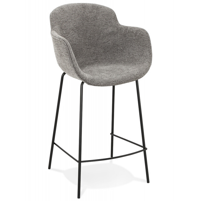 Alterego Middelhoge snackkruk 'america mini' in donker stof 3191201 large