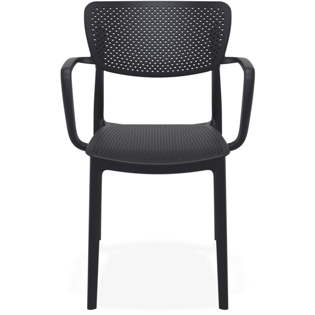 Alterego Geperforeerde stoel met armleuningen torina 54x53x82 cm 3190699 large