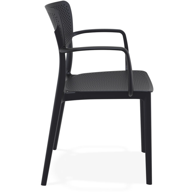 Alterego Geperforeerde stoel met armleuningen torina 54x53x82 cm 3190699 large