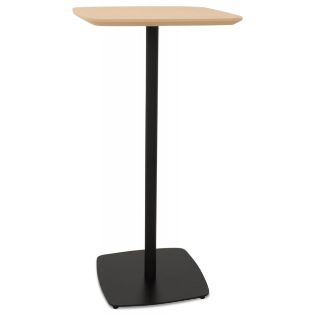 Alterego Hoge tafel 'patati' in hout met natuurlijke afwerking en zwart metaal 60x60 cm 3191259 large