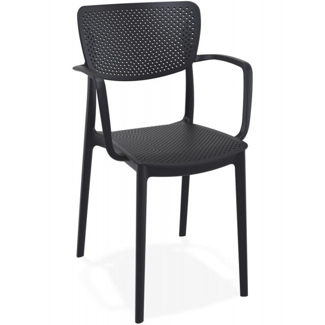Alterego Geperforeerde stoel met armleuningen torina 54x53x82 cm 3190699 large