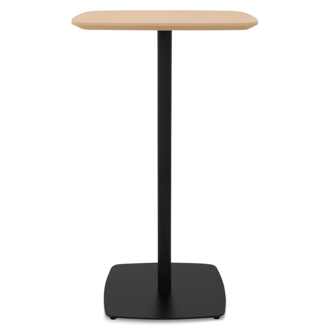 Alterego Hoge tafel 'patati' in hout met natuurlijke afwerking en zwart metaal 60x60 cm 3191259 large