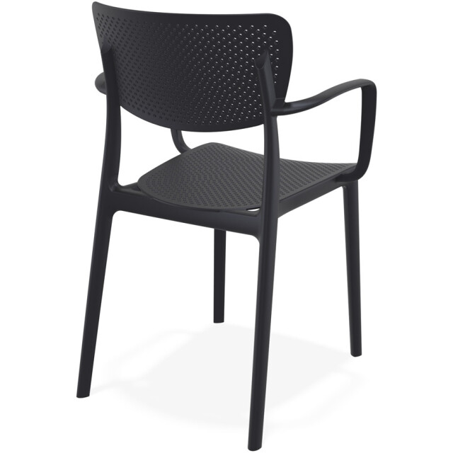 Alterego Geperforeerde stoel met armleuningen torina 54x53x82 cm 3190699 large
