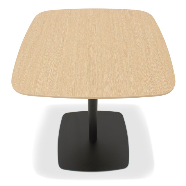 Alterego Hoge tafel 'patati' in hout met natuurlijke afwerking en zwart metaal 60x60 cm 3191259 large