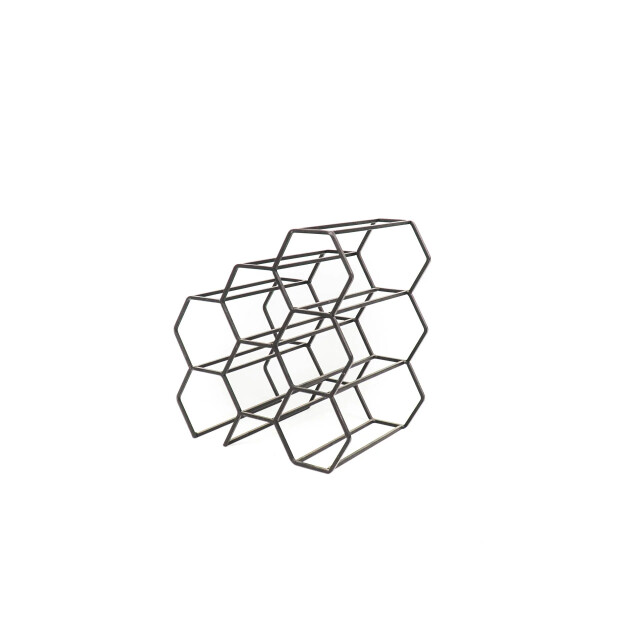House Vitamin Wine rack metal black 6 bottles 28x19x29cm 2815839 large