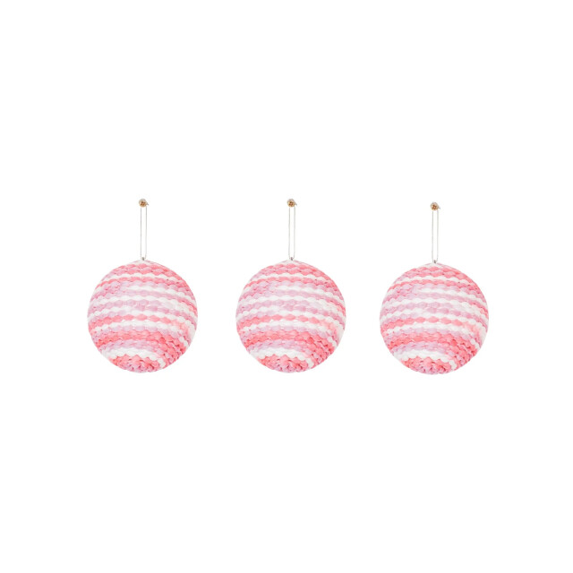 House Vitamin Xmas hangers- xmas balls- foam- neon pink -s3- 8cm 3190379 large