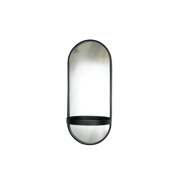 House Vitamin Mirror metal black with shelf 30x15x70cm 3190460 large