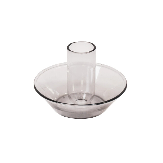 House Vitamin Candle holder glass grey- 9,5x9,5x7cm 2907367 large