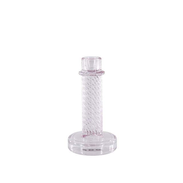 House Vitamin Candle holder glass- pink 8x15cm 3190423 large