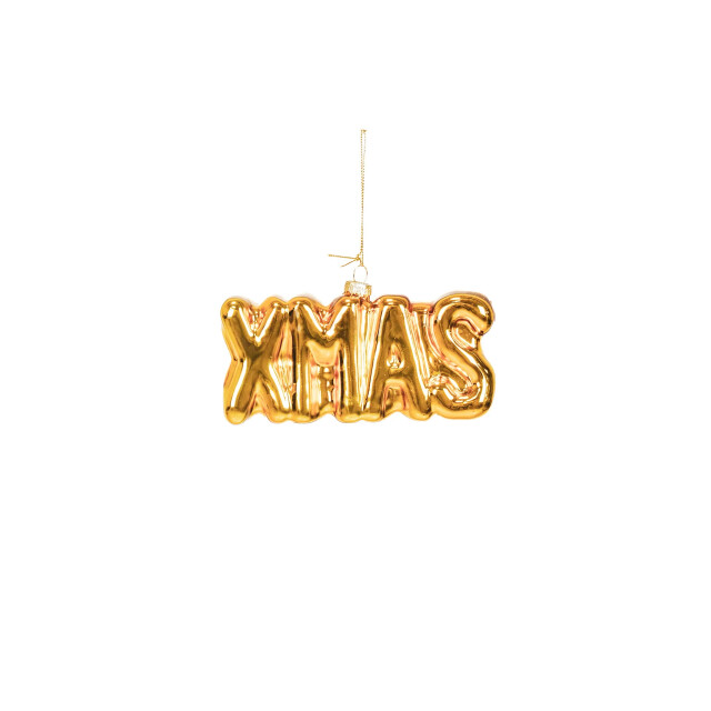 House Vitamin Ornament xmas hanger xmas -gold glass 4,5x3,5x7,5cm 2815845 large
