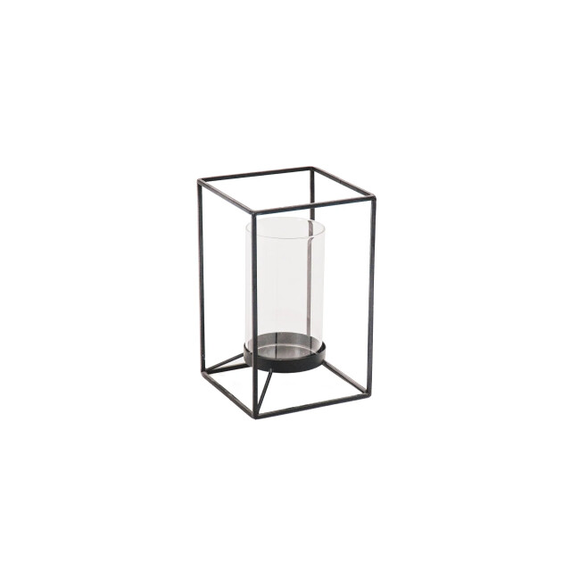 House Vitamin Lantern metal/glass black 12,5x12,5x20cm 3190643 large