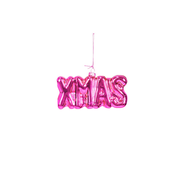 House Vitamin Ornament xmas hanger xmas pink glass 4,5x3,5x7,5cm 3190544 large