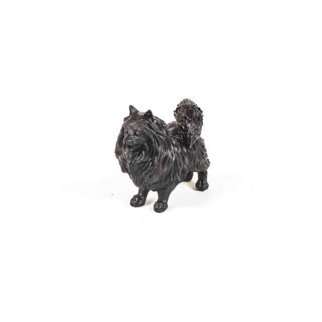 House Vitamin Ornament pomeranian dog polyresin black 10.5x5x9cm 2667121 large
