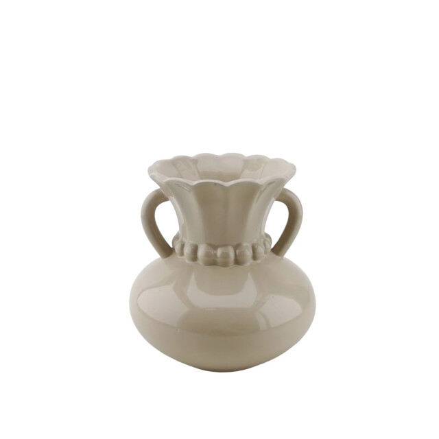 House Vitamin Vase pearl neck stoneware- sand- 14x14x15cm 3190334 large