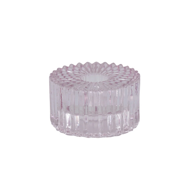 House Vitamin Candle/tealightholder glass pink 8x4cm 3190436 large