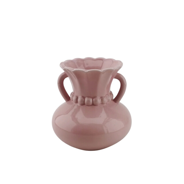House Vitamin Vase pearl neck stoneware- light pink- 14x14x15cm 3190335 large