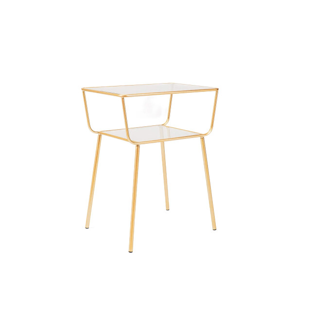 House Vitamin Side table / bedside table metal & glass- gold -50x35x60cm 2815818 large
