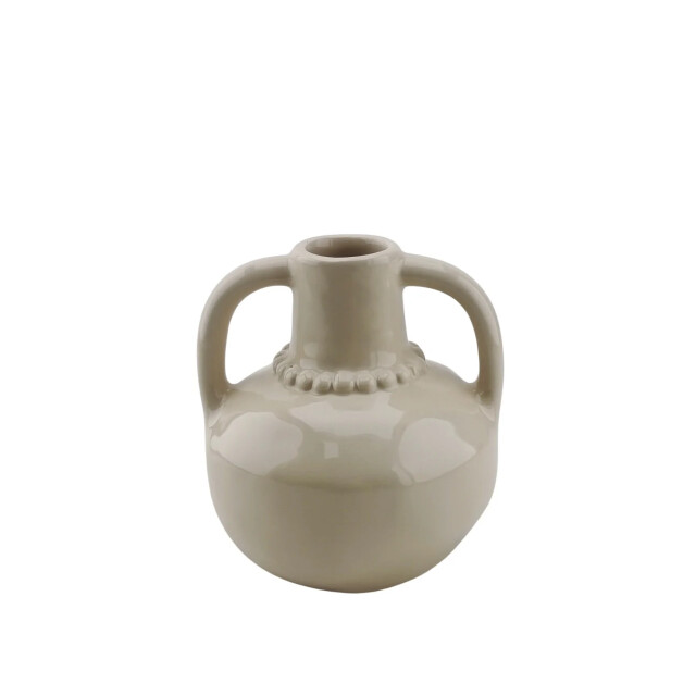 House Vitamin Vase pearl neck stoneware- sand- 11x10x12cm 3190332 large