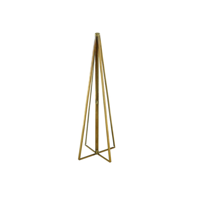 House Vitamin Xmas tree metal/glass gold 5,5x20cm 3190432 large