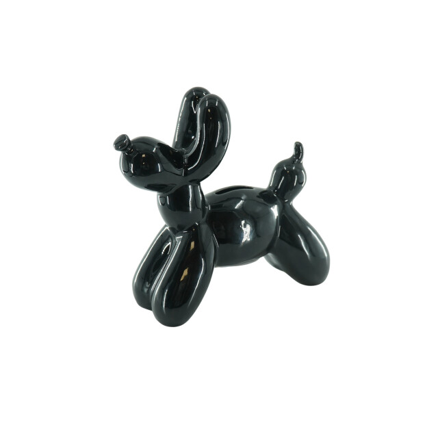 House Vitamin Ornament- money bank balloon dog- ceramics- black-17x7x17cm 3190472 large