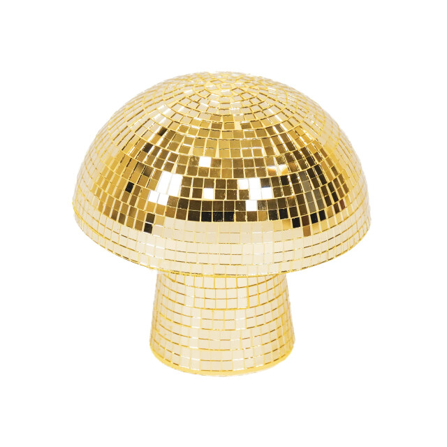 House Vitamin Ornament disco -mushroom glass -gold 14x14x14cm 3190609 large