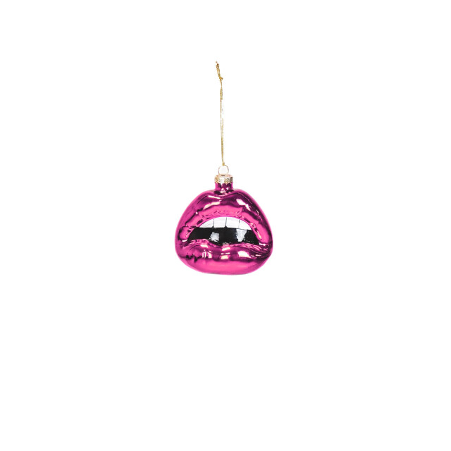 House Vitamin Ornament xmas hanger lip glass pink 8,5x3,5x8,5cm 3190530 large