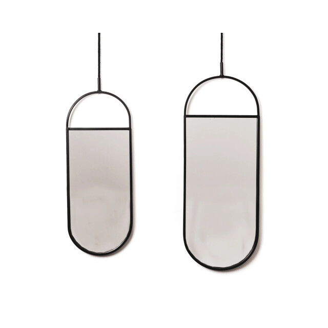 House Vitamin Mirror round wall mirrors metal black 22x60|9x50cm 3190510 large