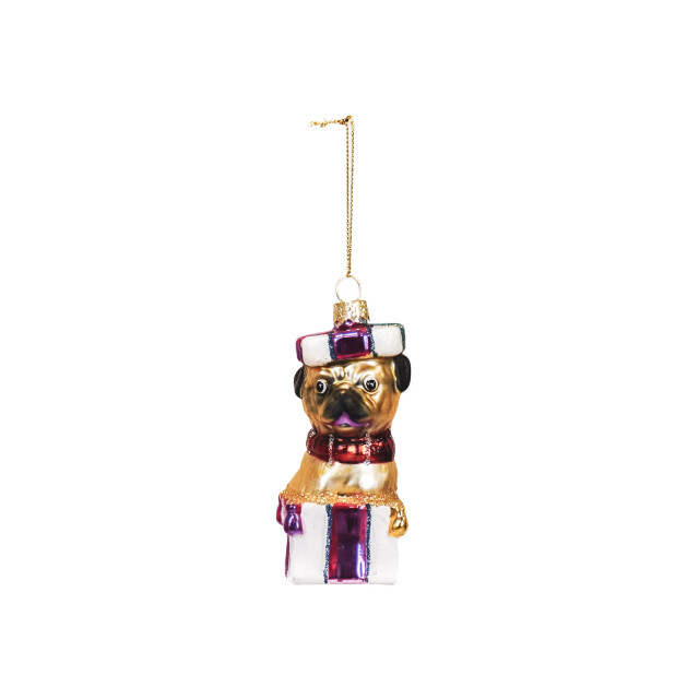 House Vitamin Xmas hanger present dog glass 4,5x4,5x10cm 3190567 large