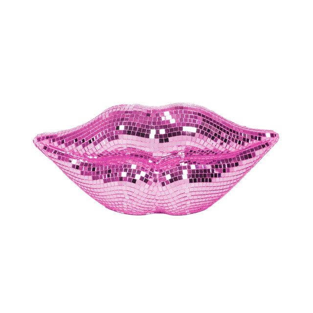 House Vitamin Ornament disco -lips glass pink 29x10x13,5cm 3190606 large