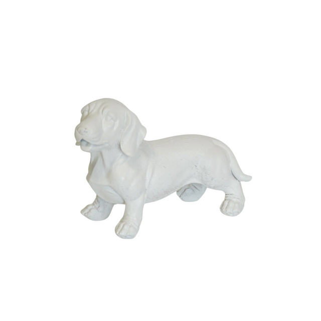 House Vitamin Ornament dachshund polyresin white 20x8x15cm 3190406 large