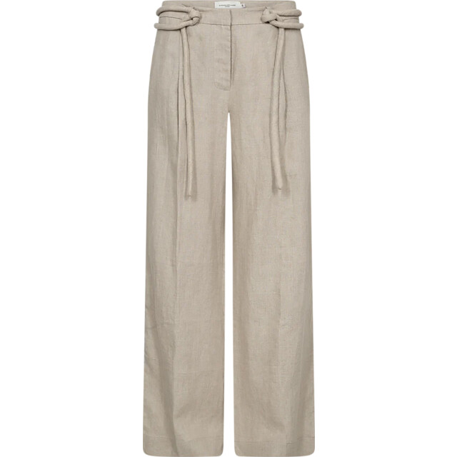 Copenhagen Muse Cmnatuli linen pants with belt oyster grey 206236-9470 large