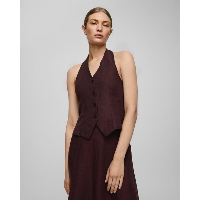 Moss Copenhagen Mschnaira claritta halterneck waistcoat 19056-fudge large