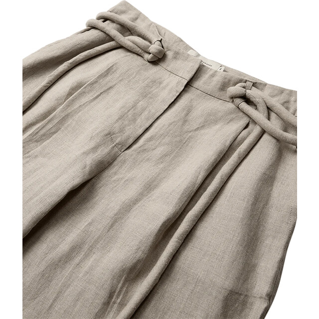 Copenhagen Muse Cmnatuli linen pants with belt oyster grey 206236-9470 large