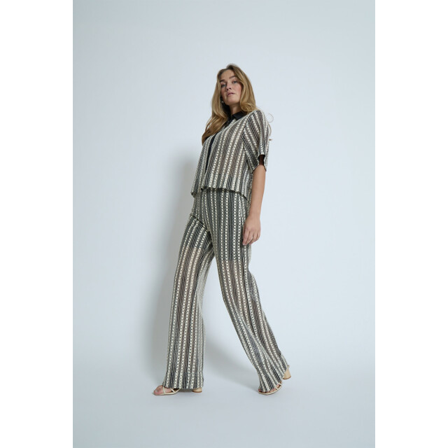 Minus Msnila pant black striped MI6614-100S large