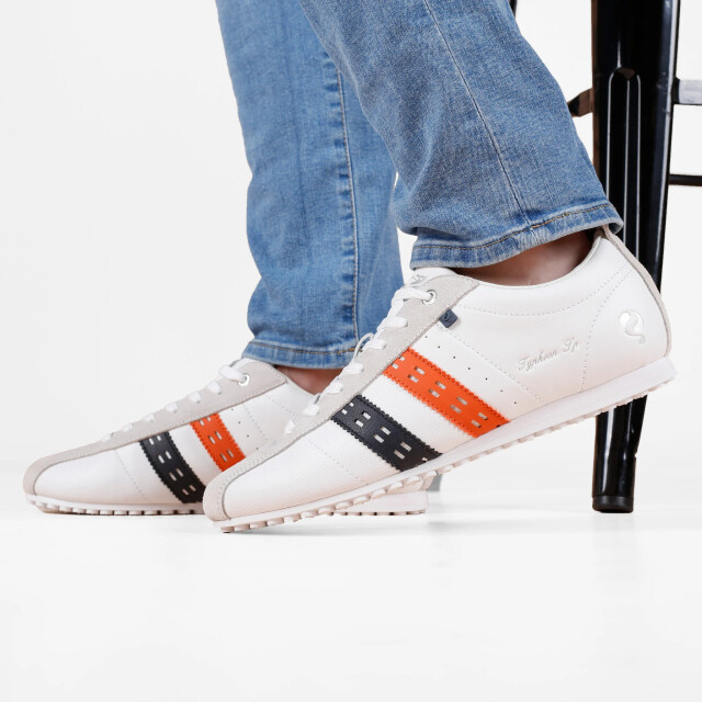 Q1905 Sneaker typhoon sp wit/donkerblauw/oranje QM1253809-000-2 large