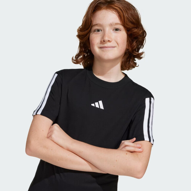 Adidas j 3s tee 160 sport t-shirt korte mouw jongens zwart-wit 070776_991-164 large