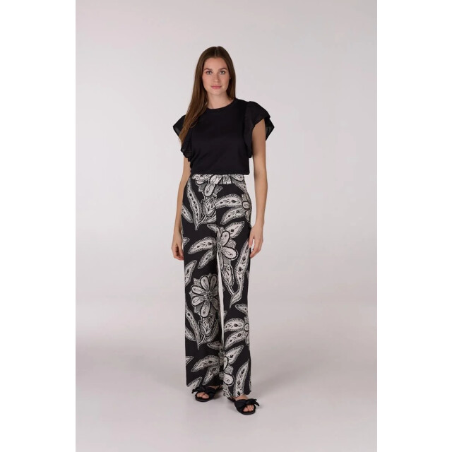 Jansen Amsterdam Finally broek wtt1 429 long wide fit black/ off white WTT1 429 large