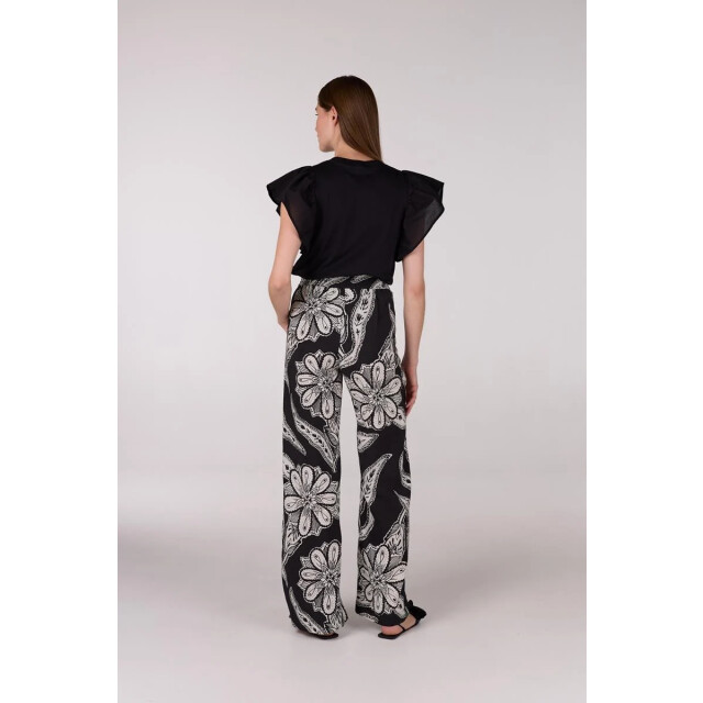 Jansen Amsterdam Finally broek wtt1 429 long wide fit black/ off white WTT1 429 large