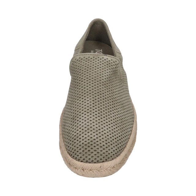Toms Santiago vetiver grey diamond perforated suede 10022203 large