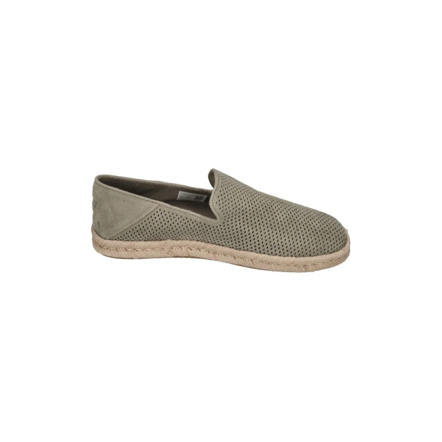 Toms Santiago vetiver grey diamond perforated suede 10022203 large