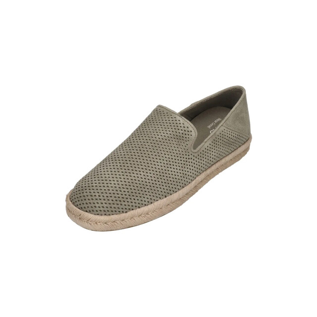 Toms Santiago vetiver grey diamond perforated suede 10022203 large