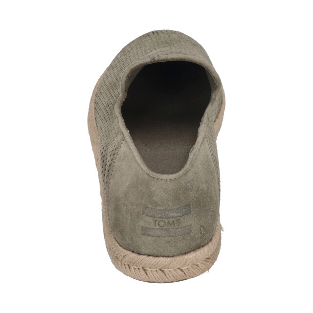 Toms Santiago vetiver grey diamond perforated suede 10022203 large