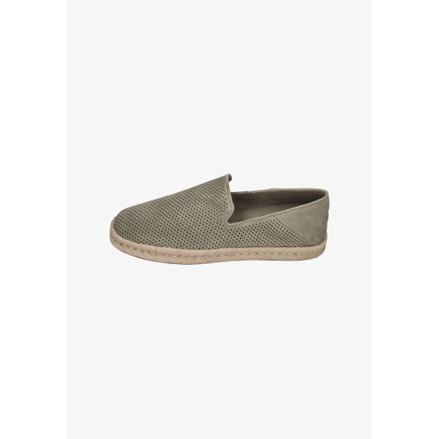 Toms Santiago vetiver grey diamond perforated suede 10022203 large