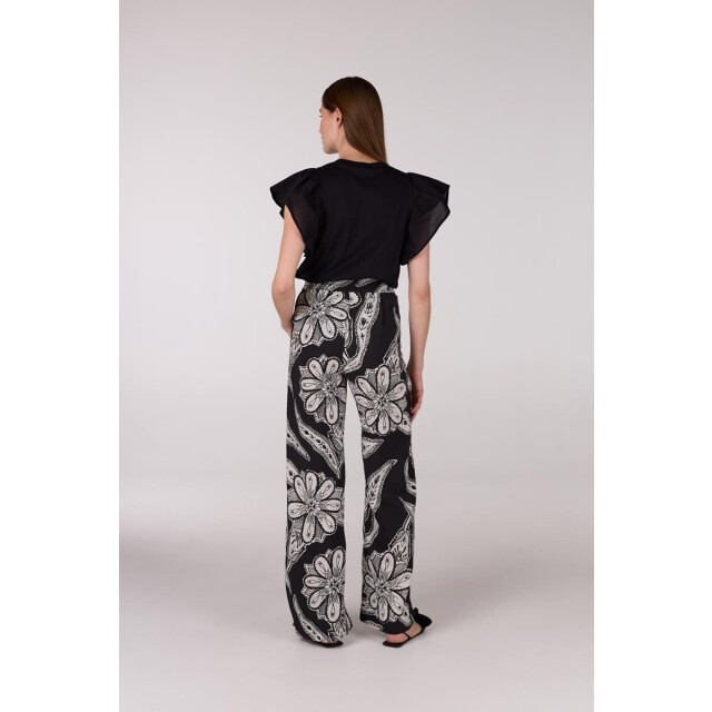 Jansen Amsterdam Finally broek wtt1 429 long wide fit black/ off white WTT1 429 large