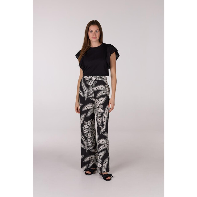 Jansen Amsterdam Finally broek wtt1 429 long wide fit black/ off white WTT1 429 large