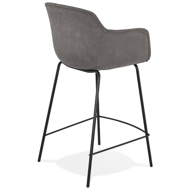 Alterego Middelhoge snackkruk 'calvin mini' in donker microvezel 3191185 large