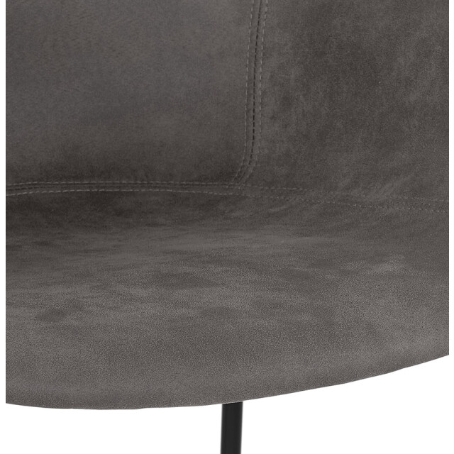 Alterego Middelhoge snackkruk 'calvin mini' in donker microvezel 3191185 large