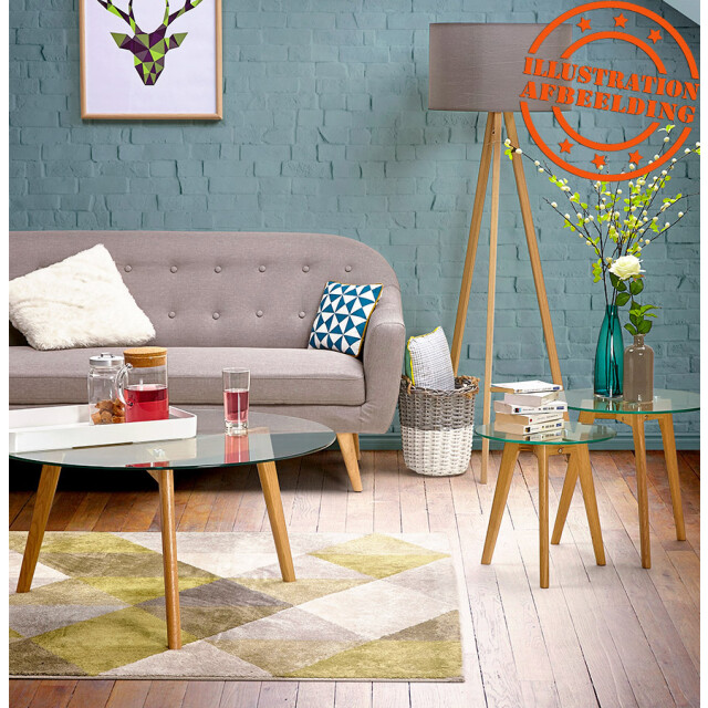 Alterego Glazy ronde woonkamer salontafel 90x90x45 cm 3191453 large