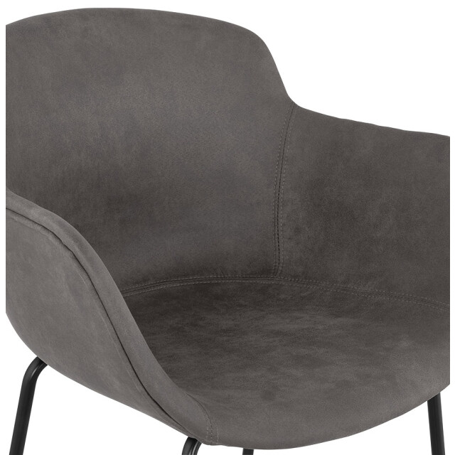 Alterego Middelhoge snackkruk 'calvin mini' in donker microvezel 3191185 large